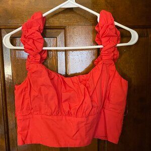 Abercrombie and Fitch Ruffle Sleeve Top